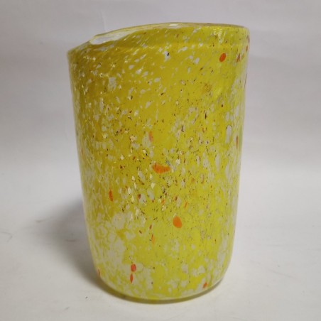 Bicchiere tumbler Goto di Fornasa vetro di Murano giallo chiaro Barovier & Toso