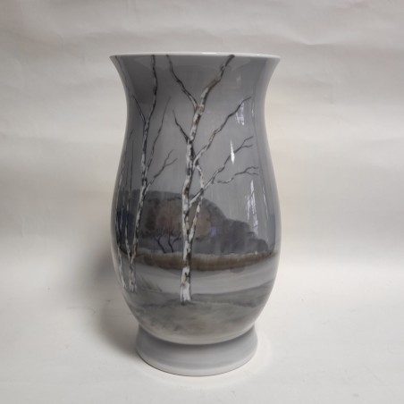 Vaso porcellana B&G Copenhagen alberi invernali h. 30 cm