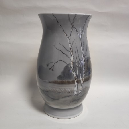 Vaso porcellana B&G Copenhagen alberi invernali h. 30 cm