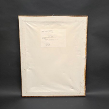 Quadro olio su tela uomo che fuma autore Romolo Tassinari
