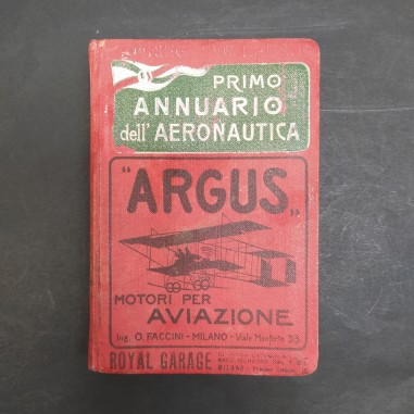 Volumetto Primo annuario dell'Aeronautica 1910 TCI