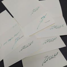 Lotto di 7 Cartoncini augurali Alfa Romeo firma Tateo Uchida 2