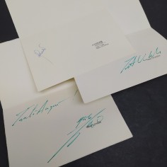 Lotto di 3 Cartoncini augurali Fiat Abarth firma Tateo Uchida 2