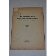 ISTRUZIONI CIRCA LA MANUTENZIONE DEGLI AUTOCARRI DODGE 1936 XIV - ESERCITO