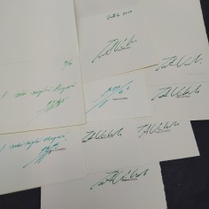 Lotto di 9 Cartoncini augurali varie marche auto firmate Tateo Uchida 2