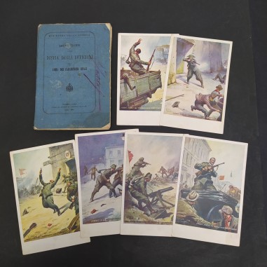 Lotto di 6 cartoline + libretto Divisa Ufficiali Carabinieri 1884
