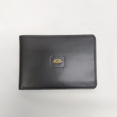 Dupont porta foglio e porta libretti assegni in pelle nera nuovo