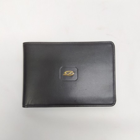 Dupont porta foglio e porta libretti assegni in pelle nera nuovo