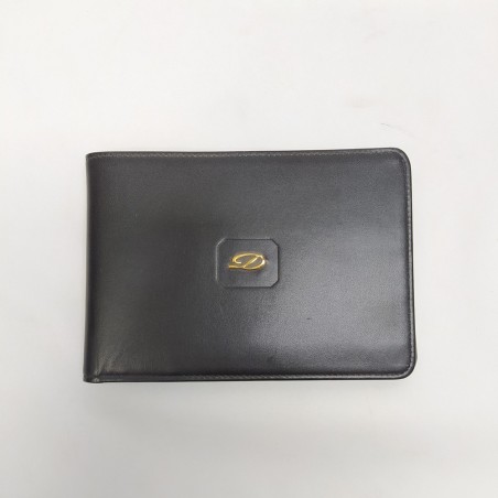 Dupont porta foglio e porta libretti assegni in pelle nera nuovo