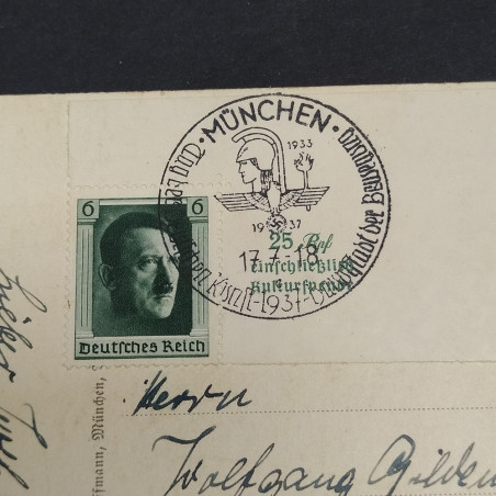 Cartolina Tag Der Deutschen Kunst Munchen 1937 viaggiata