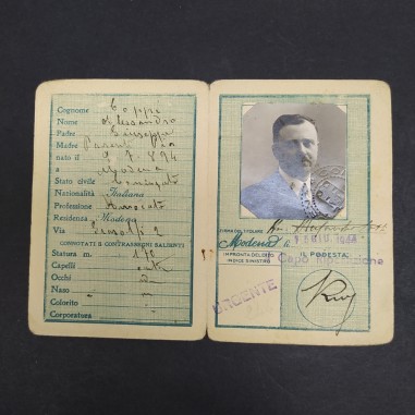 Carta Idendità RSI  Avv. Coppi 15/06/1944