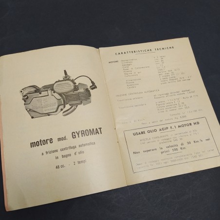Libretto uso e manutenzione ciclomotore Malaguti motore Morini Gyromat