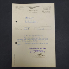 Lettera Moto Guzzi per ufficio acquisti Termovolt Bologna 1948