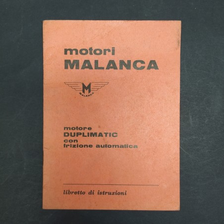 Libretto Istruzioni Motori Malanca mod. Duplimatic con frizione automatica
