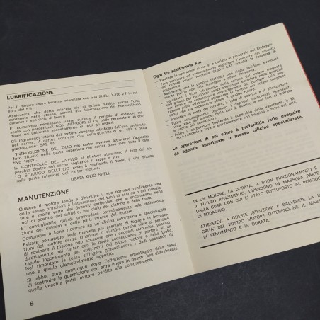 Libretto Istruzioni Motori Malanca mod. Duplimatic con frizione automatica