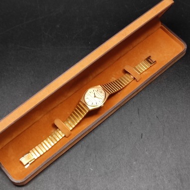 Orologio polso donna Bulova Longchamp acciaio oro pari nuovo