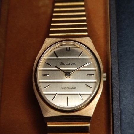 Orologio polso donna Bulova Longchamp acciaio oro pari nuovo
