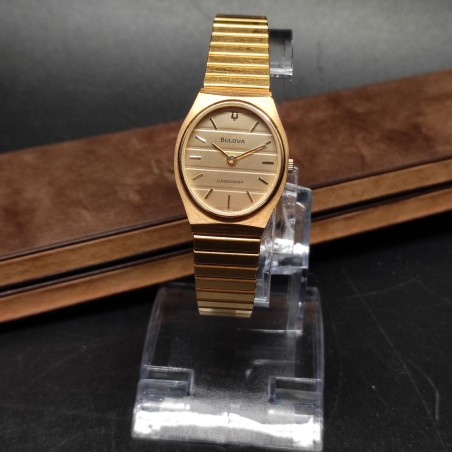 Orologio polso donna Bulova Longchamp acciaio oro pari nuovo