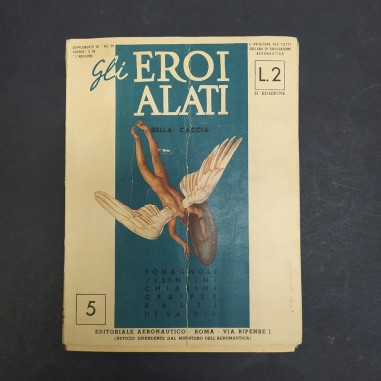 Supplemento Gli Eroi alati della caccia 1943, num. 5, 2° edizione. Scollato