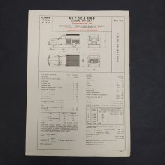 Documento per l'omologazione dell'auto Citroen AKB, 1970. Buone condizioni