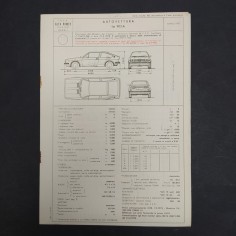 Documento per l'omologazione dell'auto Alfa Romeo 902.A, 1976. Segni di ruggine