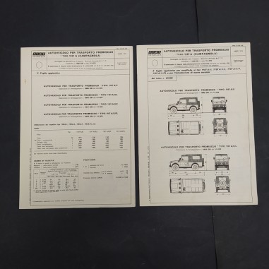 Documento per l'omologazione dell'auto Fiat Campagnola tipo 1107A, 1974