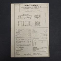 Documento per l'omologazione dell'auto Mercedes Benz 220 D\8, 1971. Ruggine