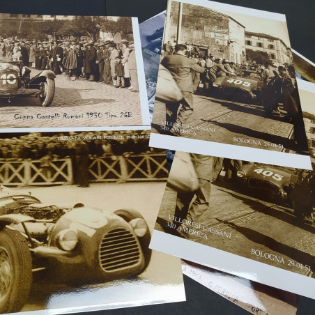 Lotto di 12 foto di auto riproduzioni d'epoca, misura 31x21 cm. Buone condizioni