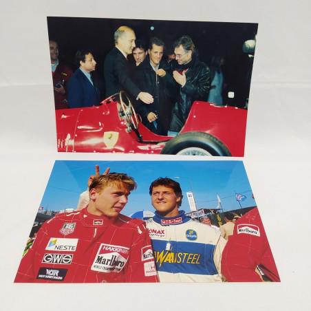 Lotto di 2 foto di Micheal Schumacher 30x21 cm in buone condizioni