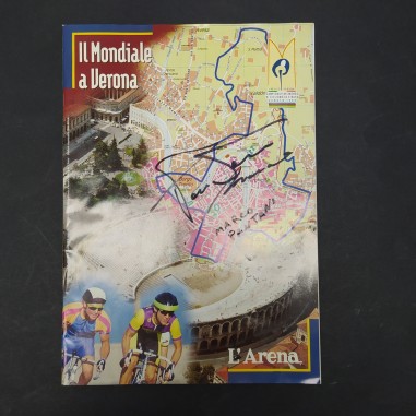 Rivista Il Mondiale a Verona per i mondiali di ciclismo 1999 con autografi