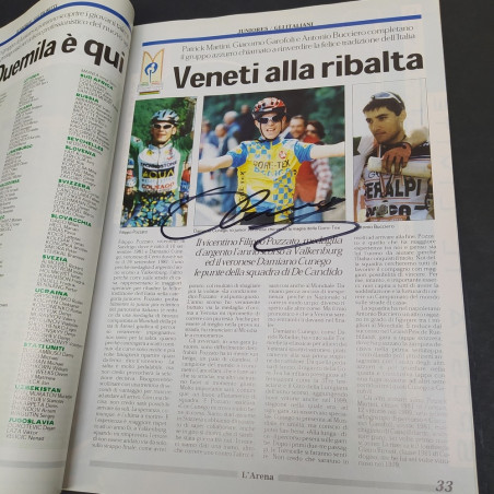 Rivista Il Mondiale a Verona per i mondiali di ciclismo 1999 con autografi