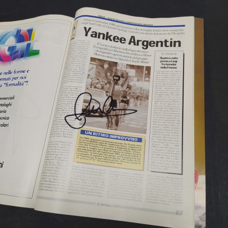 Rivista Il Mondiale a Verona per i mondiali di ciclismo 1999 con autografi