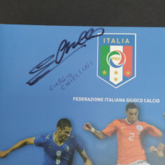 Pubblicazione per la partita di calcio Italia-Svezia 2009 con autografi 2