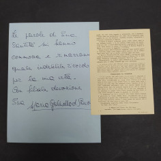 Lotto con lettera 1960 e preghiera con immagine di Maria Cristina di Savoia 2