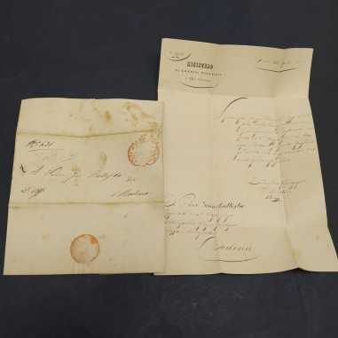 Lotto 2 documenti Ministero di grazia e giustizia, Chiesi 1860. Ingiallimenti