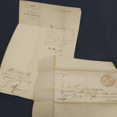 Lotto 2 documenti Ministero di grazia e giustizia, Chiesi 1860. Ingiallimenti 2