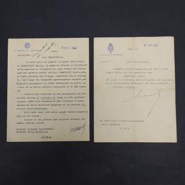 Lotto di 2 documenti Ministero delle comunicazioni e Trasporti 1925 e 1953
