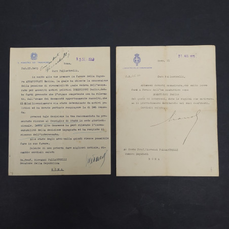 Lotto di 2 documenti Ministero delle comunicazioni e Trasporti 1925 e 1953