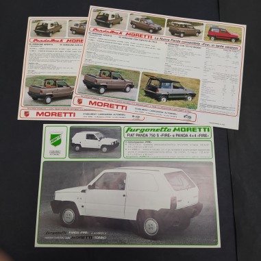 Lotto di 4 cataloghi di auto Panda Rock "Fire" Moretti in buone condizioni