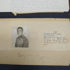Foto del pilota di guerra Hauptmann Heyrowsky  e dell'aereo Br C I con note 2