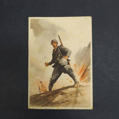 Cartolina viaggiata 1942, mittente Coruzzi Riccardo. Fioritura della carta