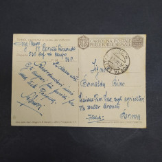 Cartolina viaggiata 1942, mittente Coruzzi Riccardo. Fioritura della carta 2
