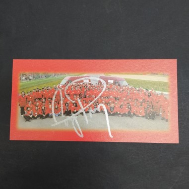 Cartolina Ducati con autografo non indentificato. Buone condizioni