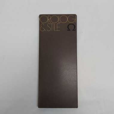 Catalogo a cofanetto "Orologi & Stile Omega" con cartoncini di tre collezioni