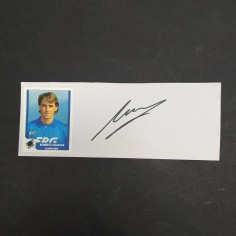 Figurina Panini del calciatore Roberto Mancini con autografo. Buone condizioni