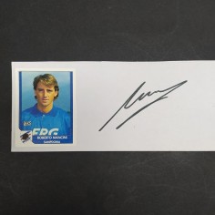 Figurina Panini del calciatore Roberto Mancini con autografo. Buone condizioni 2