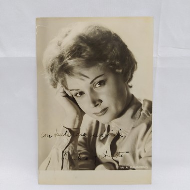 Foto autografata dell'attrice Valentina Fortunato. Aloni sul retro