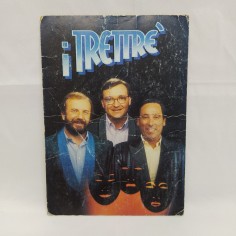 Cartolina del gruppo I Trettrè con sbiaditure e pieghe vistose, 17x12 cm