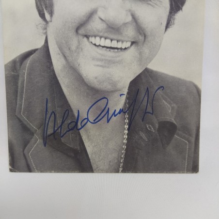 Foto autografata di Giuffre Aldo, 15x10,5 cm. Piega sulla parte frontale