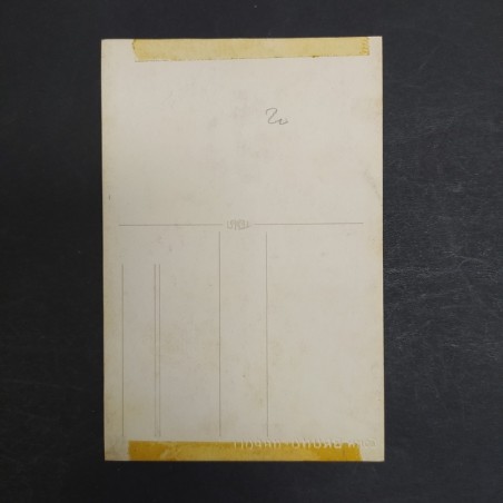 Cartolina autografata del violoncellista Giacinto Caramia da giovane con aloni